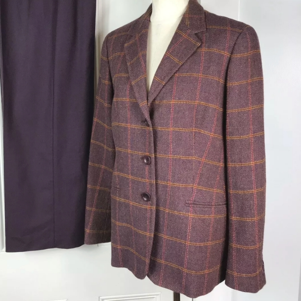 Max Mara Alpaca Window Pane Blazer Jacket - Picture 3 of 13